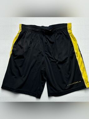 Nike Black Athletic Shorts - Armstrong Size LARGE 10” Inseam